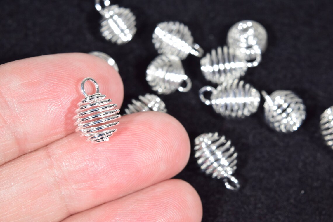 16 Wire Bead Cages 8 mm Wire Bead Cages Bead Findings Etsy