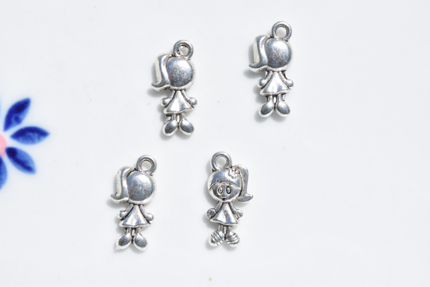 12 Little Girl Charms Girl Charm Small Girl Charm Child Etsy