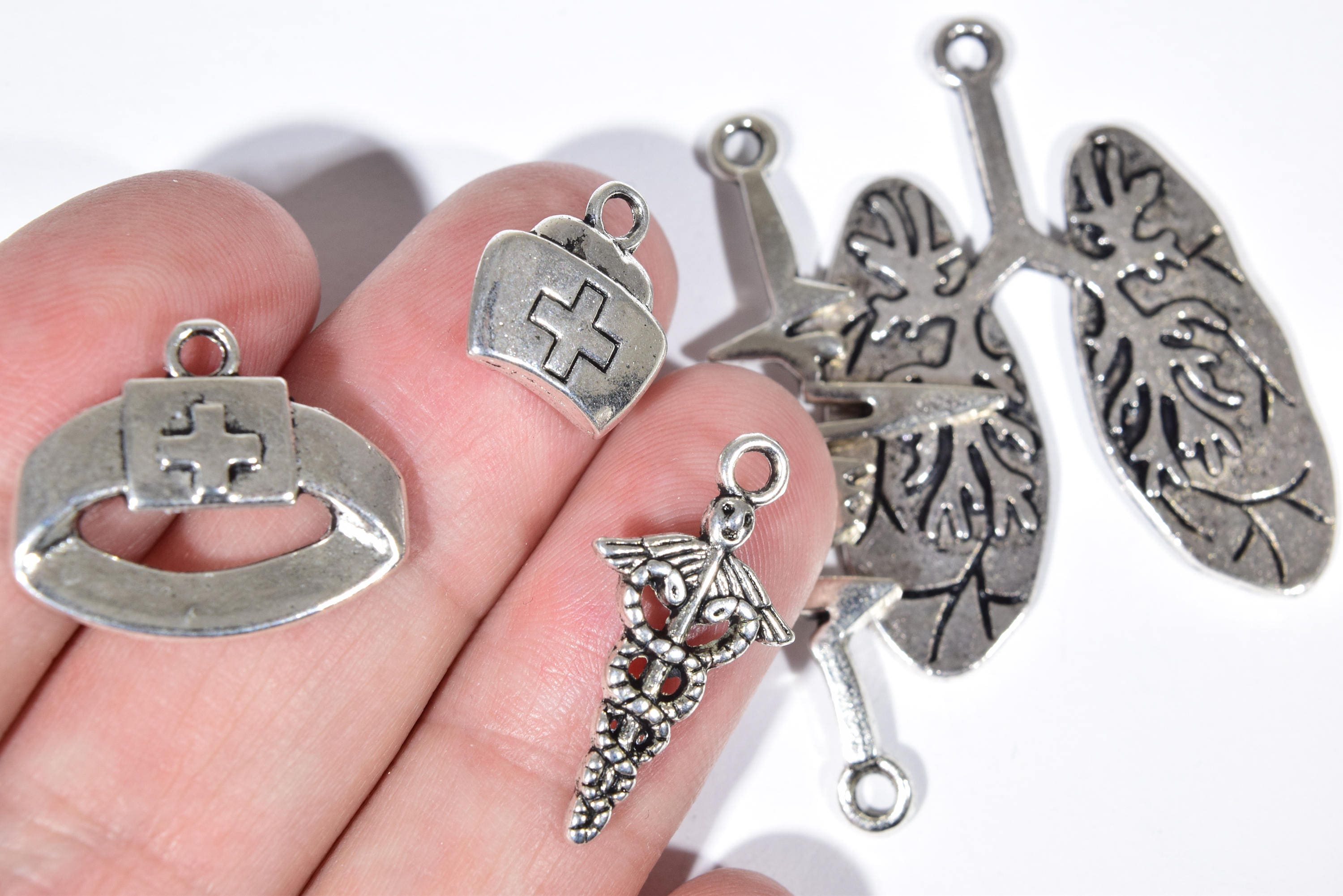 Medicine Charm Collection 5 Medical Charms Nurses Charm Etsy