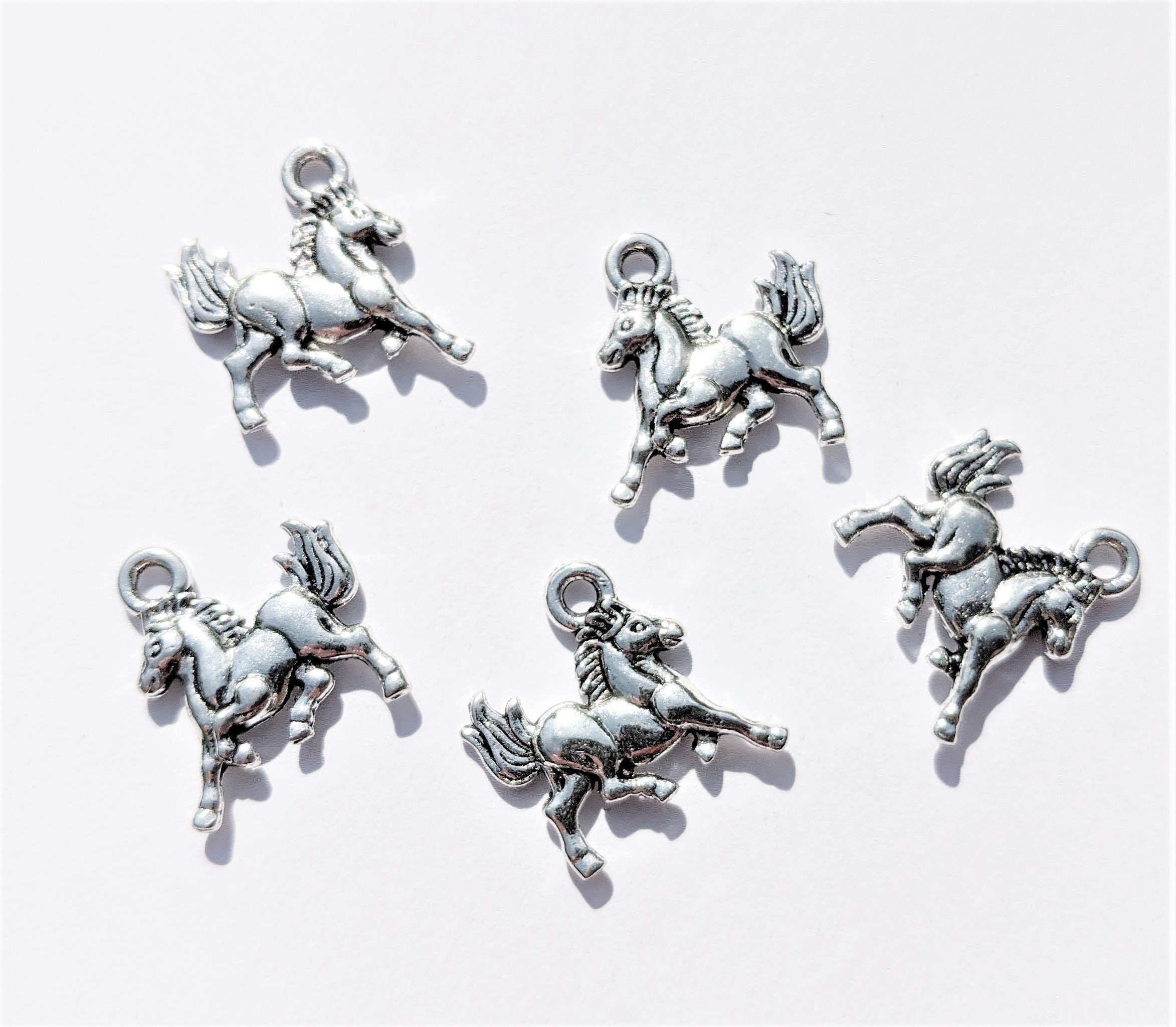 10 Horse Charms Equestrian Charms Running Horse Charms Etsy