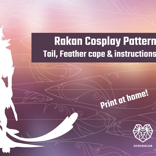 Rakan Cosplay  - Feather Cape & Tail Blueprint + Basic Instructions