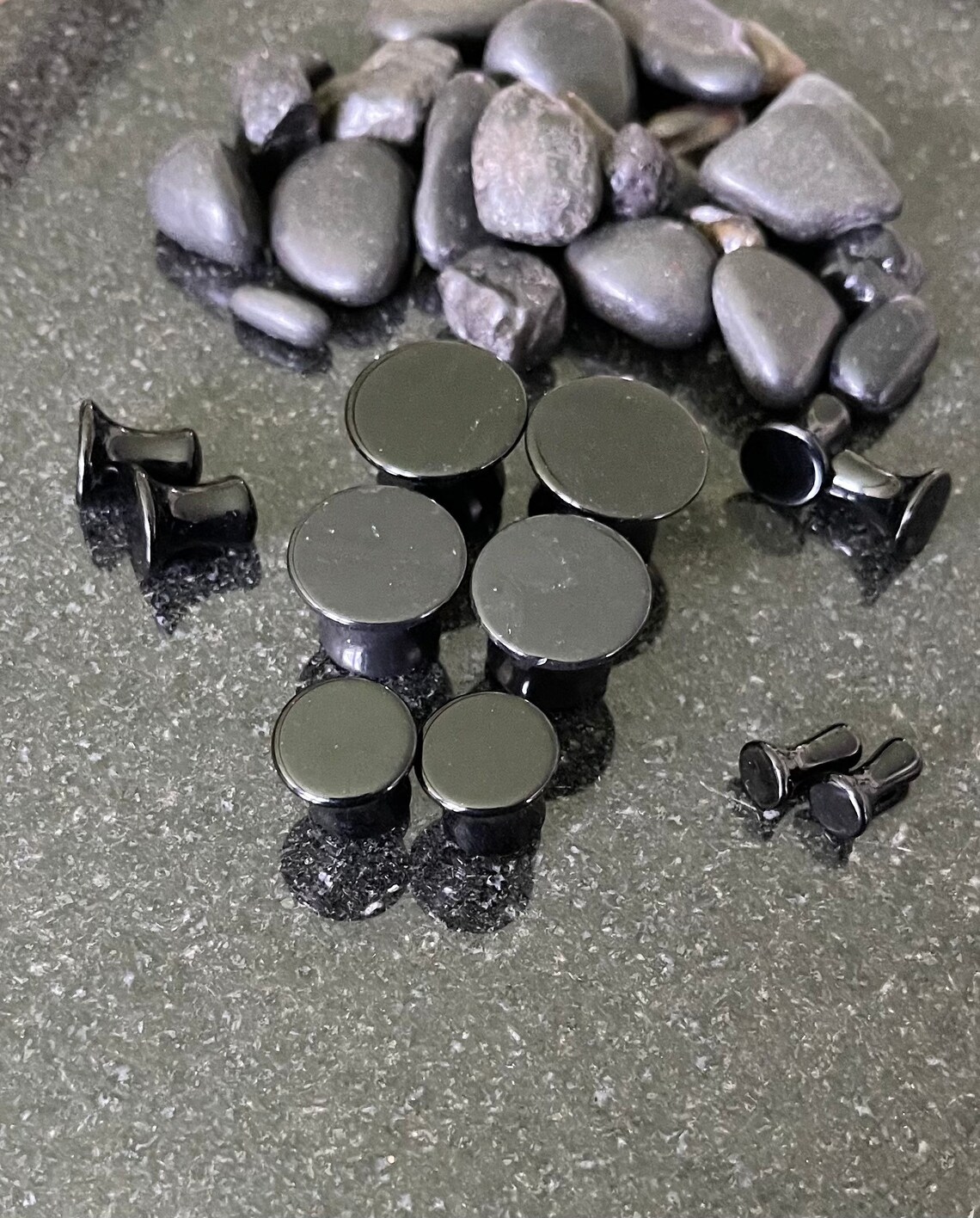 Genuine Stone plugs single flare or tunnel Etsy