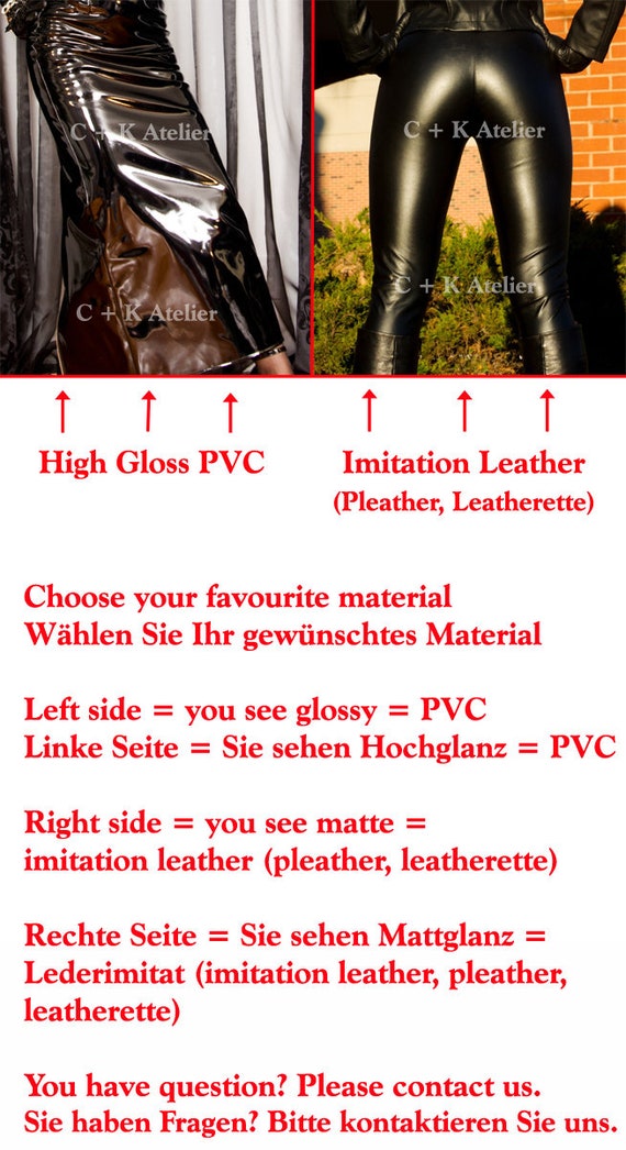 C K Very Shiny Imitation Leather or PVC Leggings, Trousers, Pants Very  Glossy and Stretchy, With Lace, Handmade, New -  Canada