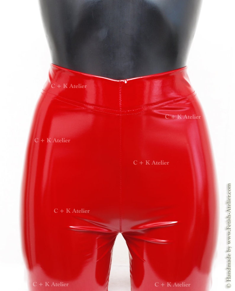 Leather, leggings, trousers, pants, very shiny and stretchy, handmade, new image 5