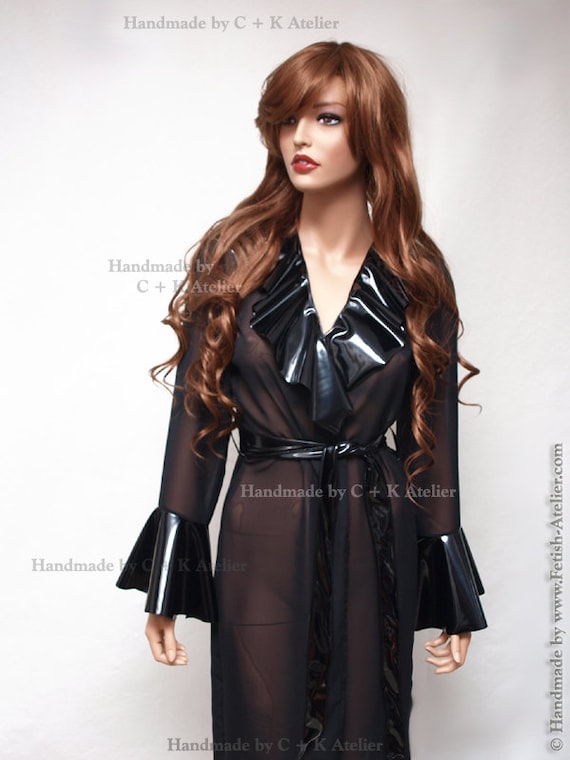 Robe de chambre transparente CK avec volants ceinture de Etsy France