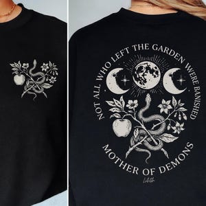 Lilith Sweatshirt Dark Goddess Divine Feminine Occult Pagan Witchcraft Gothic Clothing