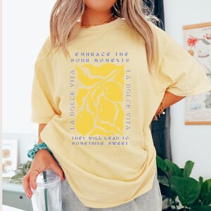La Dolce Vita Lemon T-Shirt: Italian Flower Market Graphic Tee image 2