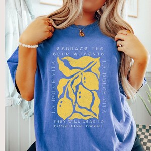 La Dolce Vita Lemon T-Shirt: Italian Flower Market Graphic Tee image 1