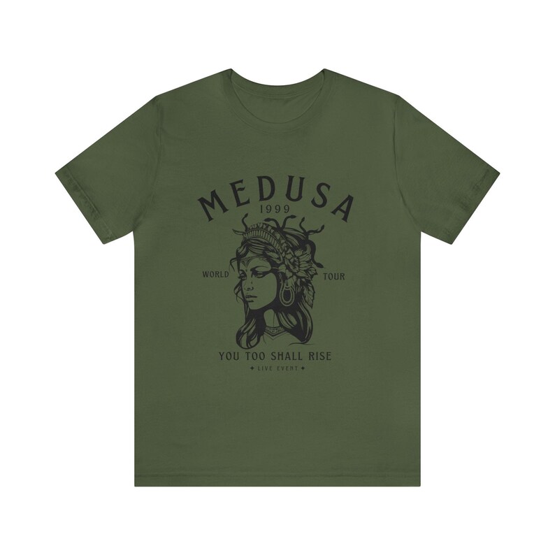 Medusa Medusa Shirt Poet shirt Dark Academia Shirt Academia Clothing Bookish Shirt Literature Shirt Literary Shirt Military Green