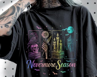 Gothic Tarot Comfort Colors T-shirt: op Edgar Allan Poe geïnspireerd shirt