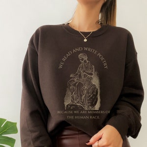 Dead Poets Society Poet Sweatshirt Dark Academia Dark Academia Sweatshirt Dark Academia Clothing Light Academia Clothing Indie Sweatshirt