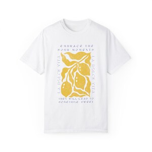 La Dolce Vita Lemon T-Shirt: Italian Flower Market Graphic Tee White