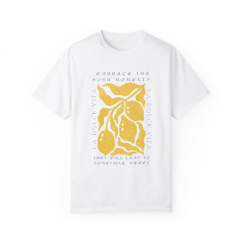 La Dolce Vita Lemon T-Shirt: Italian Flower Market Graphic Tee White