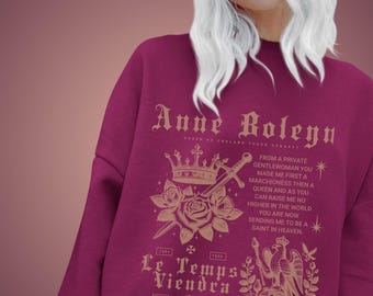 Camiseta de Ana Bolena del Renacimiento Merchandising literario Sudadera literaria Reina de Inglaterra Ropa alternativa Camiseta de bibliotecario Light Academia Profesor de Historia