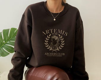 Artemis Mythology Sweatshirt: Dark Academia Poet Shirt