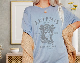 Artemis Mythology Shirt, Dark Academia Clothing