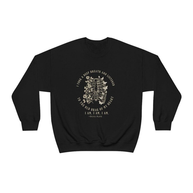 Sylvia Plath Quote Sweatshirt: Dark Academia Literary Shirt image 9