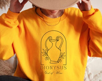 Dionysus Sweatshirt Mythology Shirt Greek Mythology Camp Half-blood Shirt Mythology Fans S Gods of Olympus Lore of Olympus Greek God's Shirt