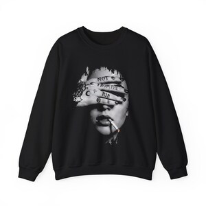 Lilith Not From the Rib Sweatshirt, Dark Feminine Gothic Crewneck, Feminist Alt Girl Gothic Pullover image 5