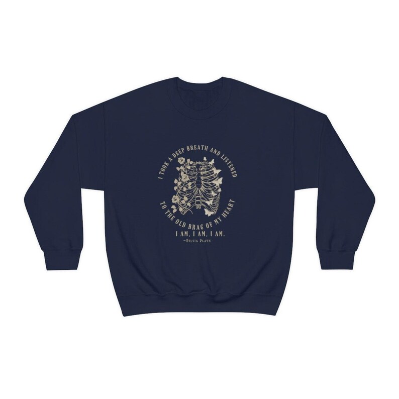 Sylvia Plath Quote Sweatshirt: Dark Academia Literary Shirt image 8