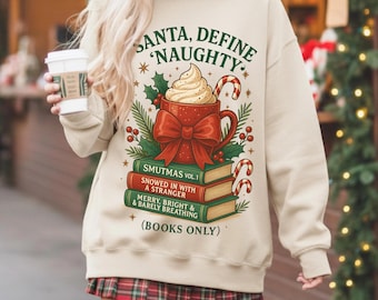 Bookish Christmas Shirt For Smut Reader Romance Books Book Club Holiday Party Tee