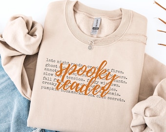 Spooky Reader Sweatshirt: Halloween Book Lover Crewneck
