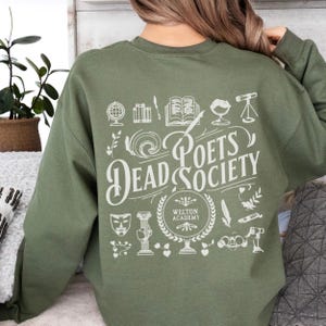 Bluza z kapturem Dead Poets Society Cytat z poezji Dark Academia Odzież Prezent literacki Strój klubu książki Prezent dla nauczyciela języka angielskiego Cytat z filmu Nauczyciel