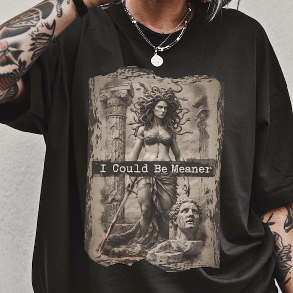 Medusa Feminist T-shirt: Mythcore Empowerment-T-shirt voor dames
