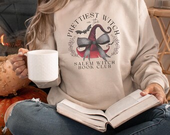 Sudadera del Club de Lectura de Brujas de Salem: Sudadera de Halloween sobre los juicios de brujas de 1692