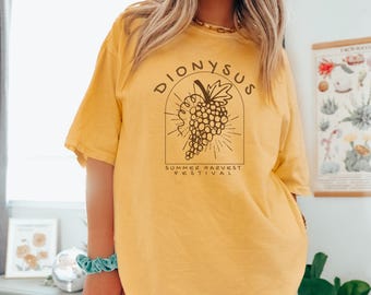Dionysus Comfort Colors Shirt: Greek Mythology, Dark Academia