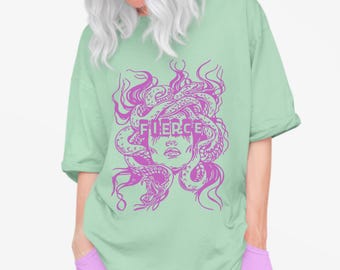 メデューサTシャツ：ギリシャ神話の女神グラフィックTシャツ