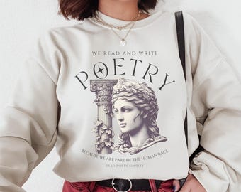 Dead Poets Society Poet Sweatshirt Dark Academia Dark Academia Sweatshirt Dark Academia Clothing Light Academia Clothing Literary Sweatshirt