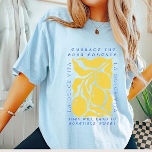 La Dolce Vita Lemon T-Shirt: Italian Flower Market Graphic Tee image 3