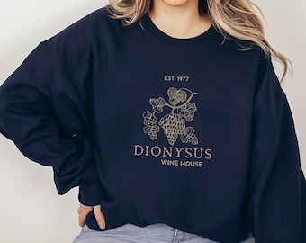 Dionysus Wine House Sweatshirt: Greek Mythology Dark Academia Clothing