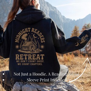 Hoodie Midnight Reader: Dark Academia Bookworm-sweater