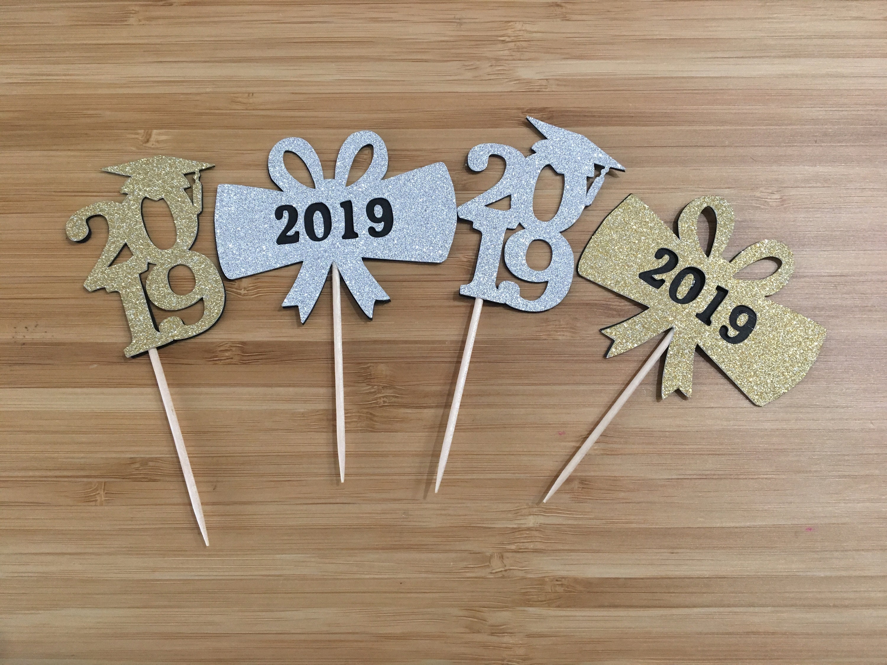 Download 2020 Graduation Cupcake Toppers Grad Caps Appetizer Picks | Etsy