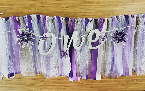 Winter Onederland 1st Birthday Winter Theme Girl First Birthday Winter Wonderland High chair Banner