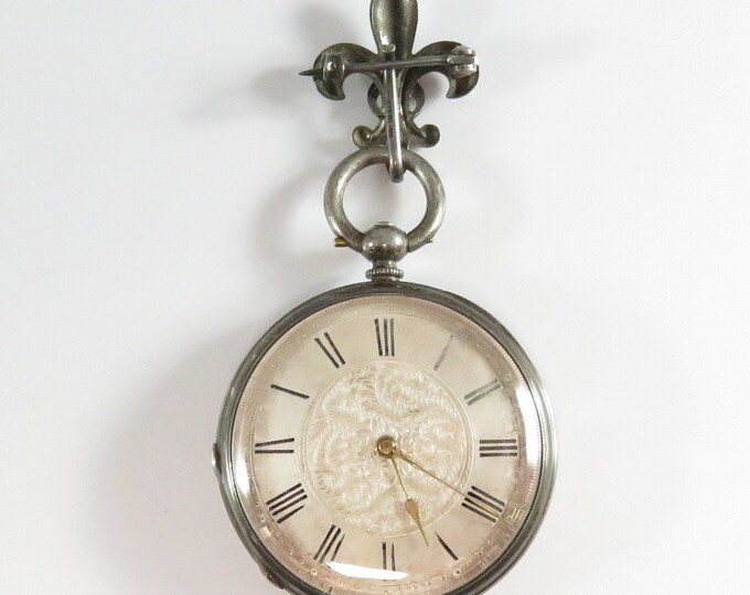 Antique Stauffer, Son & Co. Lepine Movement Silver Pocket Watch With