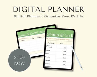 RV Trip Planner | Glamping Travel, Budget & Meal Planning (Digital Download)