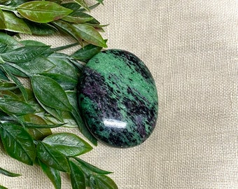 Ruby and Zoisite Palm Stone