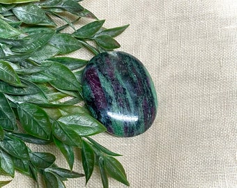 Ruby and Zoisite Palm Stone