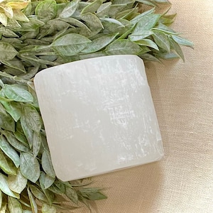 Selenite Raw Candle Holder