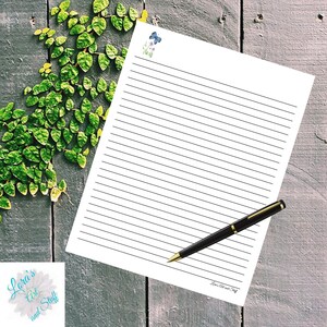 Butterfly And Wildflower Lined Writing Paper - Butterfly And Wildflower Lined Stationery Sheets