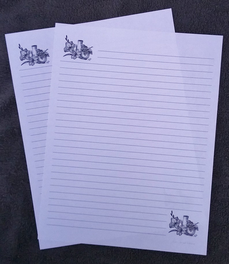 Lined Stationery Letter Sheets Lined Writing Paper Still Etsy