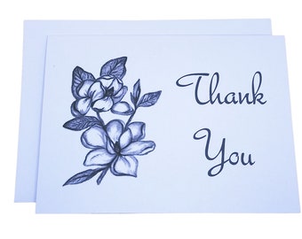 Magnolia Thank You Cards / Bridal Shower-Baby Shower-Graduation Thank You Cards
