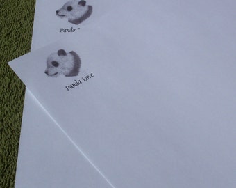 Panda  Stationery Letter Sheets / Panda  Writing Paper / Art