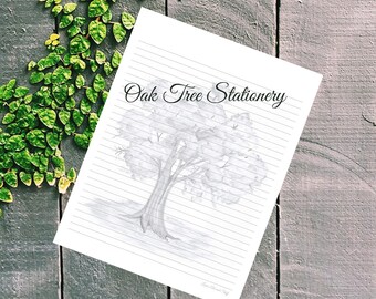 Oak Tree Stationery: Lined Writing Paper Sheets