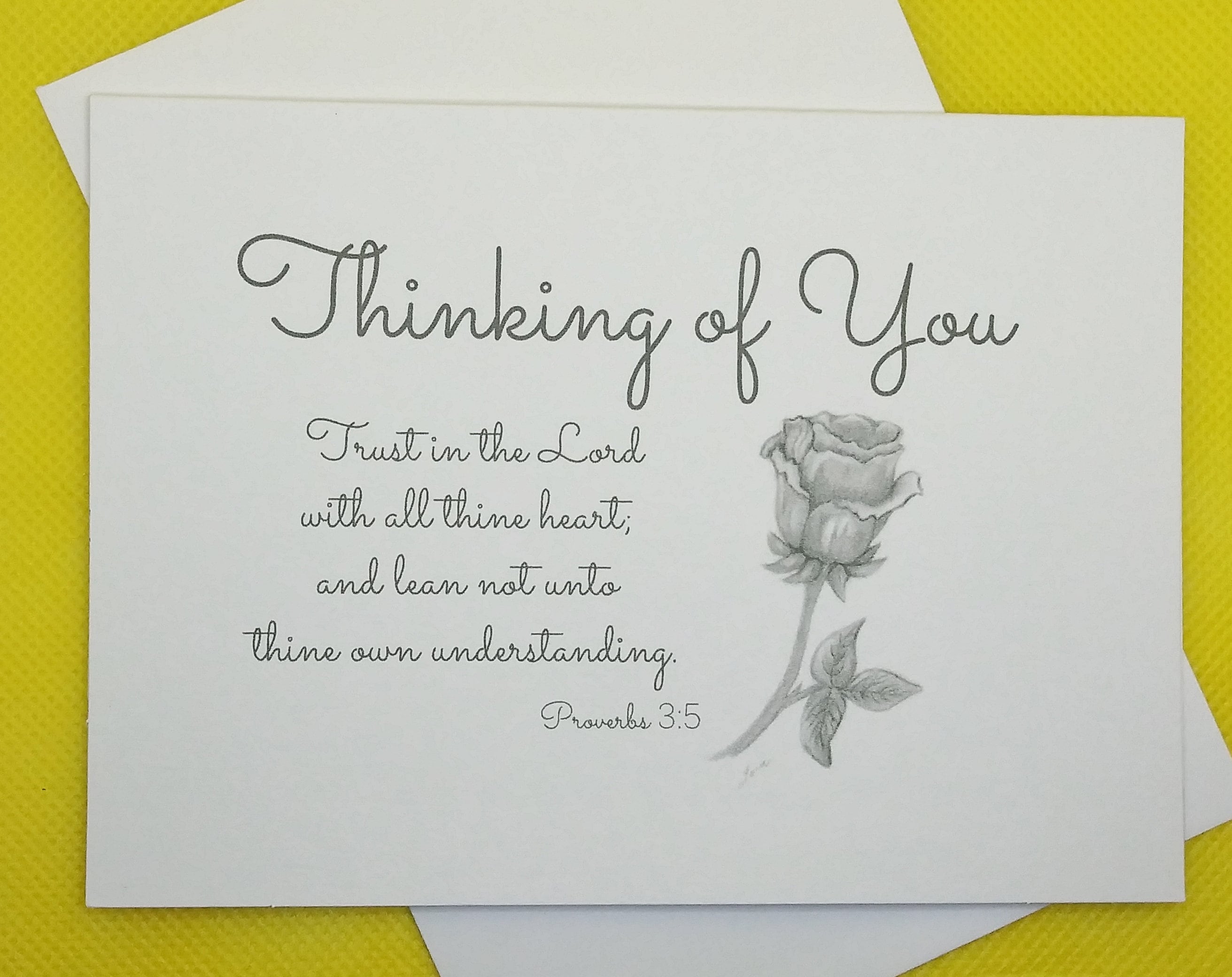 Thinking of You Cards / Christian Thinking of You Cards / Rose  Etsy UK