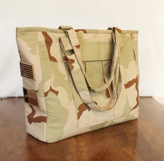 Military Tote Bag Custom Handmade from Your Uniform Etsy