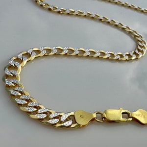 18K Gold Plated Two-Tone Cuban Link Chain